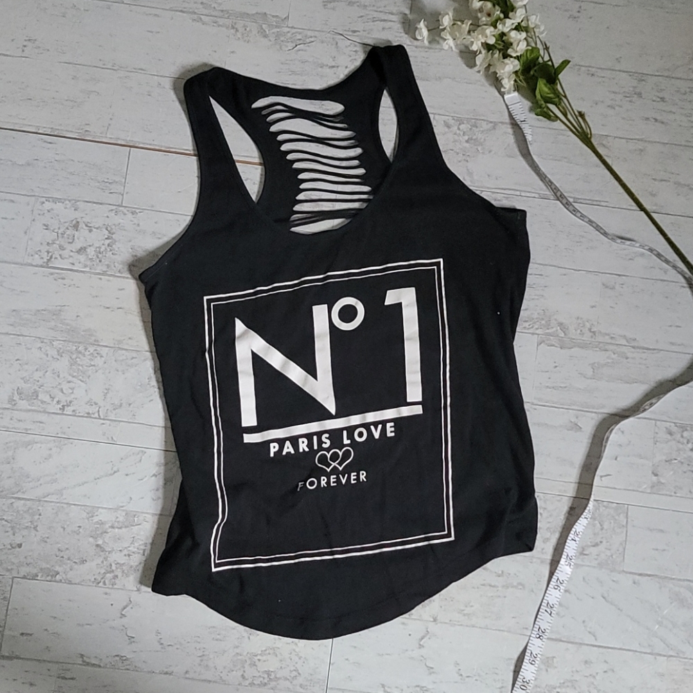 FRZ small black tank open ripped back. Paris